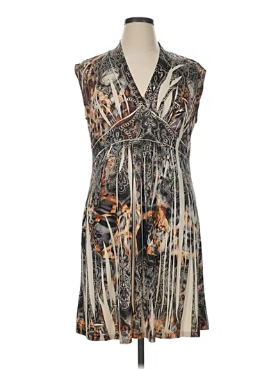 Pre-owned One World Cocktail Dress In Gray