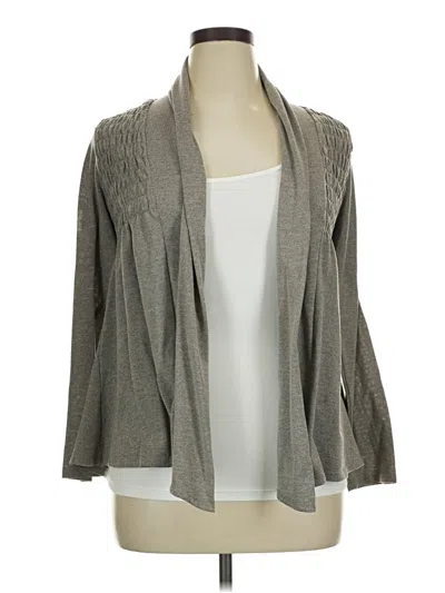 Pre-owned One World Kimono In Gray