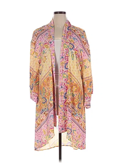 Pre-owned One World Kimono In Yellow