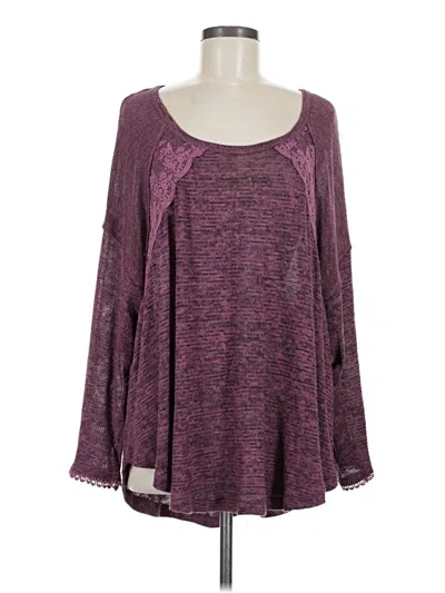 Pre-owned One World Long Sleeve T-shirt In Purple