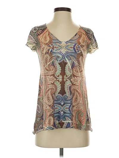 Pre-owned One World Short Sleeve T-shirt In Brown