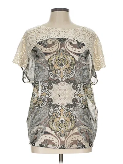 Pre-owned One World Short Sleeve T-shirt In Ivory