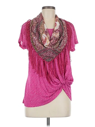 Pre-owned One World Short Sleeve T-shirt In Pink