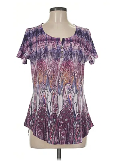 Pre-owned One World Short Sleeve T-shirt In Purple