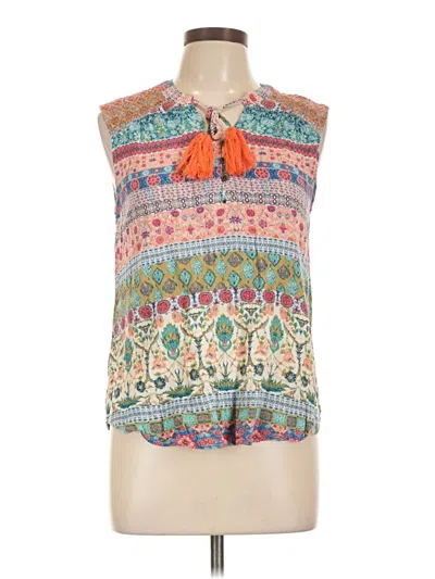 Pre-owned One World Sleeveless Blouse In Orange