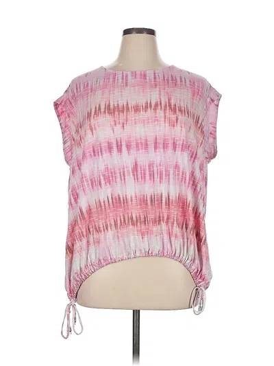 Pre-owned One World Sleeveless Blouse In Pink