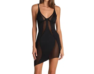 One World Swirl Mini Dress In Black