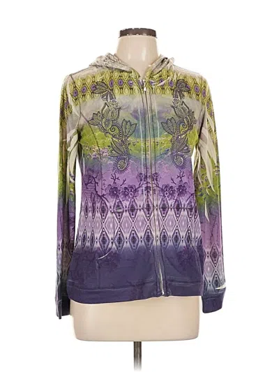 Pre-owned One World Zip Up Hoodie In Purple