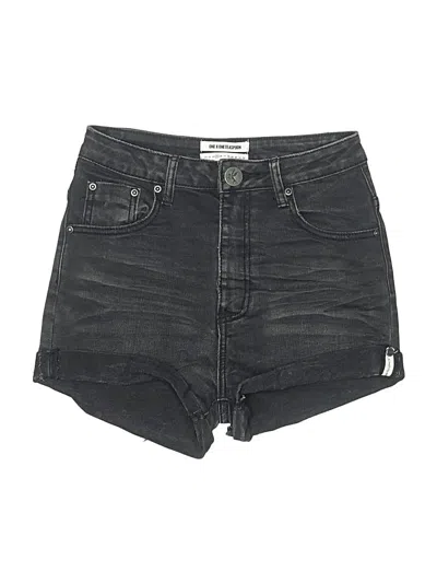 Pre-owned One X Oneteaspoon Denim Shorts In Black