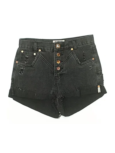 Pre-owned One X Oneteaspoon Denim Shorts In Black