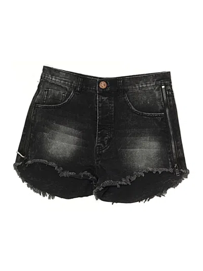 Pre-owned One X Oneteaspoon Denim Shorts In Black