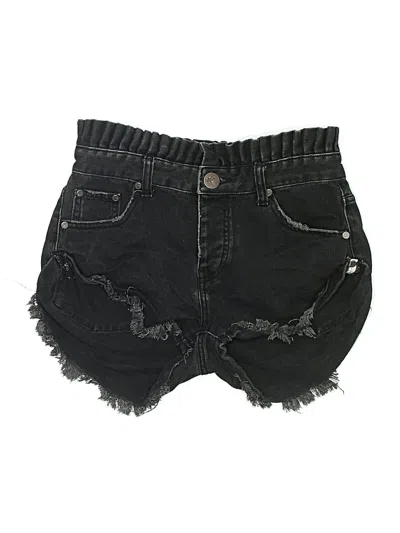 Pre-owned One X Oneteaspoon Denim Shorts In Black