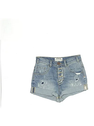 Pre-owned One X Oneteaspoon Denim Shorts In Blue