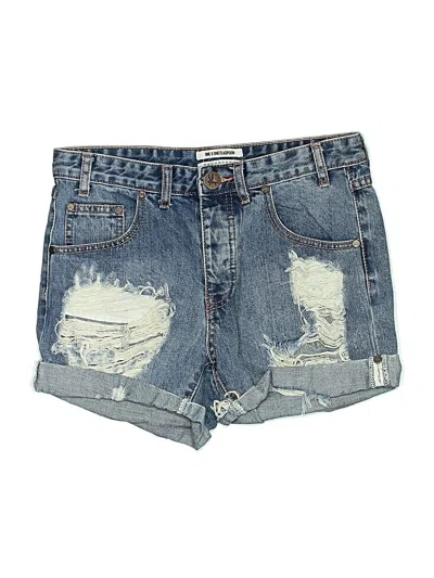 Pre-owned One X Oneteaspoon Denim Shorts In Blue