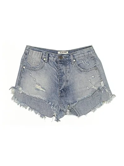 Pre-owned One X Oneteaspoon Denim Shorts In Blue