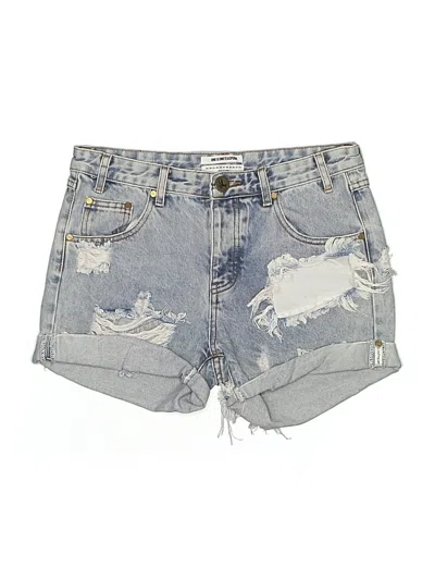 Pre-owned One X Oneteaspoon Denim Shorts In Blue