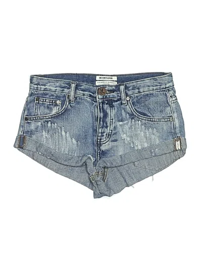 Pre-owned One X Oneteaspoon Denim Shorts In Blue