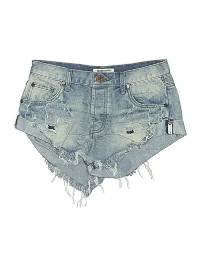 Pre-owned One X Oneteaspoon Denim Shorts In Blue