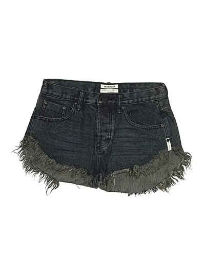 Pre-owned One X Oneteaspoon Denim Shorts In Green