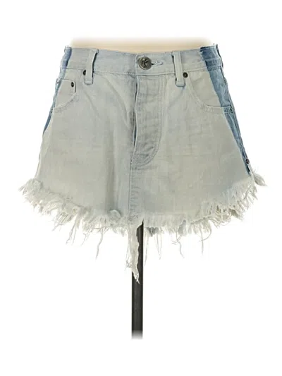 Pre-owned One X Oneteaspoon Denim Skirt In Blue
