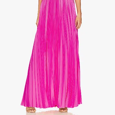 ONE33 SOCIAL THE PAULINE | PINK PLEATED DEEP-V GOWN