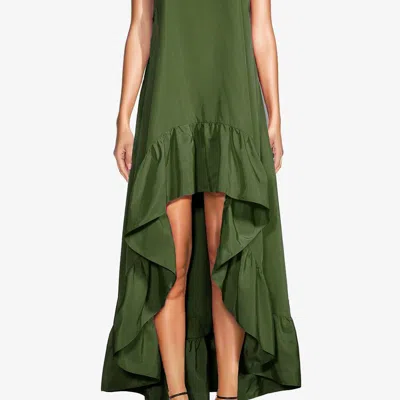 One33 Social The Yolanda | Olive High-low Maxi Gown In Green