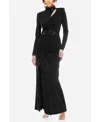 One33 Social Women's The Bridgette Sleek High Neck Sequin Gown In Black