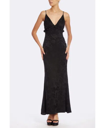 One33 Social Women's The Isabelle V-neck Slip Gown In Black
