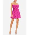 One33 Social The Khefri Strapless Chiffon Cocktail Dress In Pink
