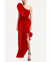 One33 Social Women's The Mercer Pleated Ruffle Gown In Red