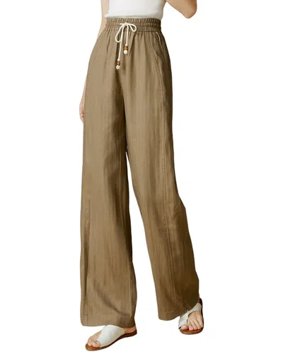 Onebuye Linen-blend Pant In Brown