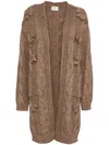 Onefifteen Cable Cardi-coat In Brown