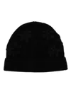 Onefifteen Floral-embroidered Knit Beanie In Black