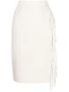 Onefifteen Fringe-detail Midi Dress In White