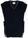 Onefifteen Floral-lace Detail Sweatshirt In Blue