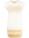 Onefifteen Zigzag Embroidered Mini Dress In 白色