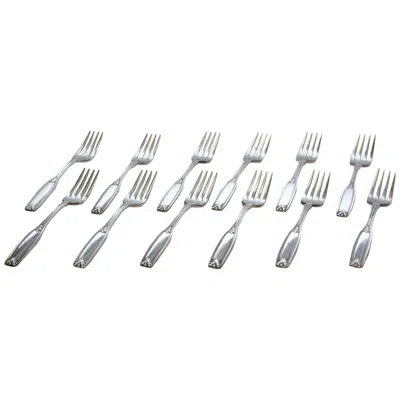 Pre-owned Oneida 12 Vintage Hotel Silver Plate Dinner Forks By