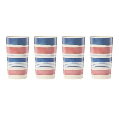 Oneida 24 Seven Melamine Tumblers - Set Of 4 - Stripe In Multi