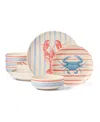 Oneida 24/7 Melamine Wharfside 12pc Dinnerware Set In Neutral