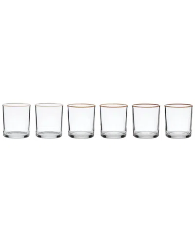 Oneida 24 Seven Set Of 6 Sunbaked Medium Tumblers In Gray
