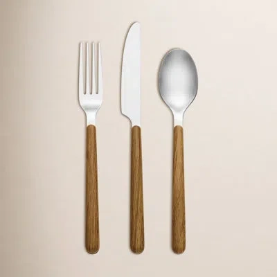 Oneida 24/7 Outdoor Living 12-piece Flatware Set, Wood In Brown