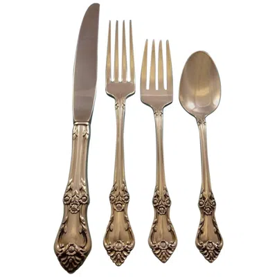 Pre-owned Oneida Afterglow By  Sterling Silver Flatware Set For 8 Service 35 Pieces In Brown