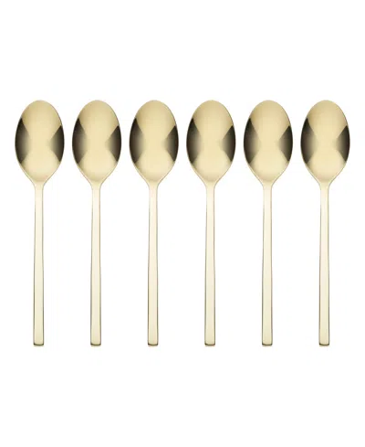 Oneida Allay Champagne Set Of 6 Everyday Flatware Teaspoons In Metallic,stainless