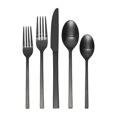 Oneida Allay Midnight 20-pc. Flatware Set In Silver