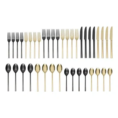 Oneida Allay Mixed 40-piece Everyday, Service For 8 Flatware Set, Black