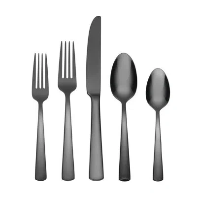 Oneida Aptitude Glossy Midnight 20 Piece Set, Service For 4 In Black