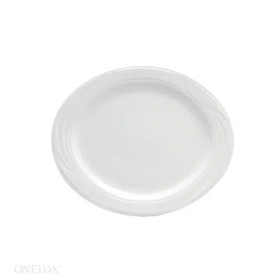 Oneida Arcadia Oval Platters, 13", By Buffalo In Bright White
