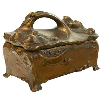 Pre-owned Oneida Art Nouveau Trinket Box - Marked "jb Signifies The Best" In Brown