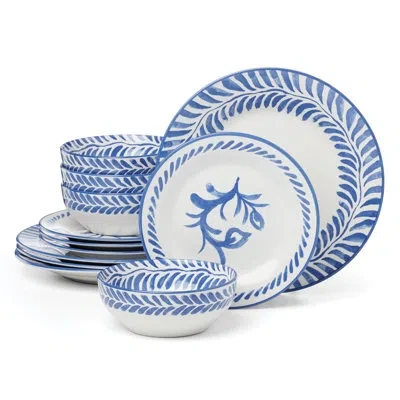 Oneida Borderless Blue 12pc Dinnerware Set