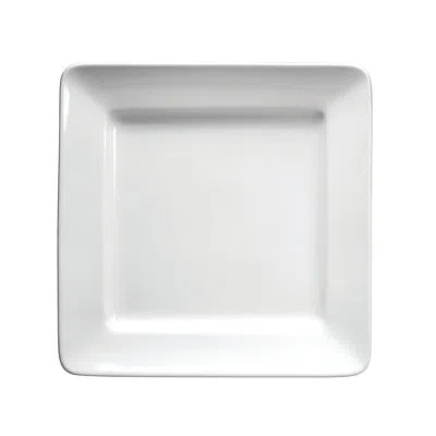 Oneida Bright White Ware Plates Square, By Buffalo